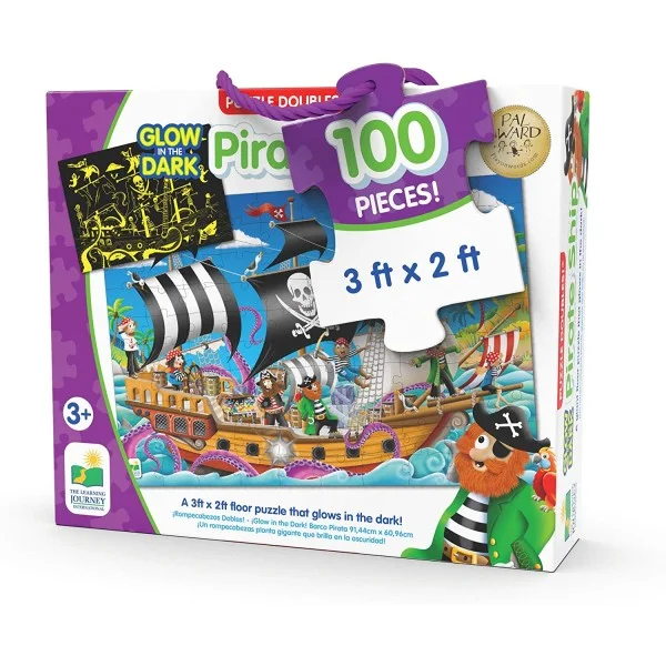 Puzzle Doubles - Glow In The Dark - Pirate Ship - 113851-T